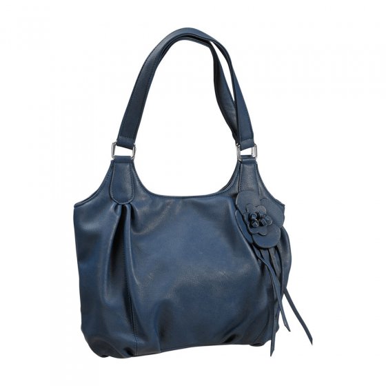 Handtasche, Blumenschmuck,Blau | Blauw