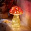 Lichtgevende glazen paddenstoelen - set van 2 - 2